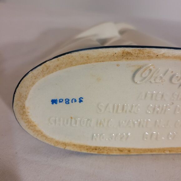 Vtg Mens OLD SPICE Cologne Glass Sail Boat Ship Ocean Decanter Made In USA - Picture 7 of 7